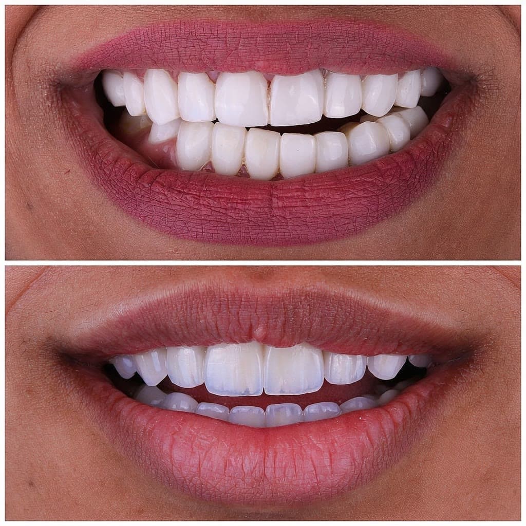 Comparativa estética para valorar proporción, forma y naturalidad en diseño de sonrisa